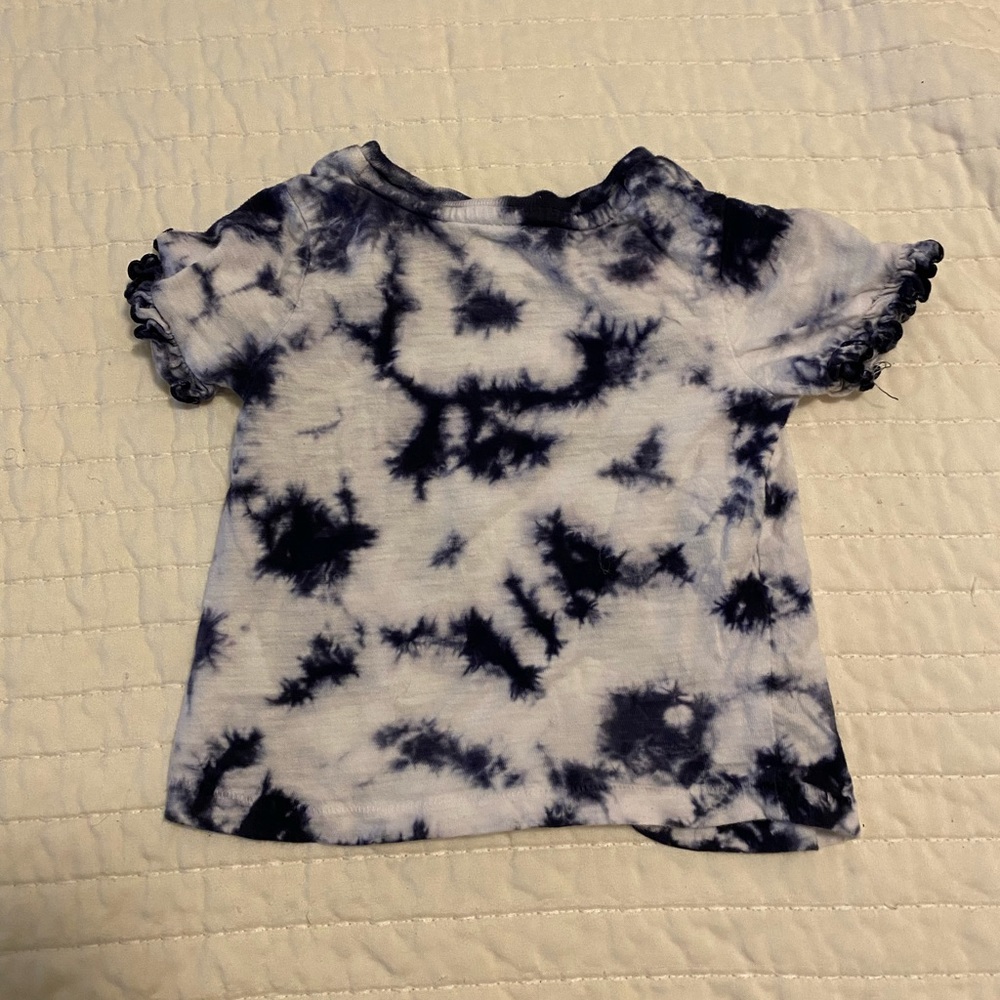 Gap ruffle sleeved tie dye top